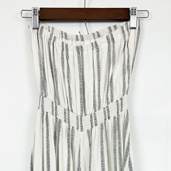 UA Silence + Noise Jackson Strapless Culotte Romper Striped Size Medium - Picture 7 of 7